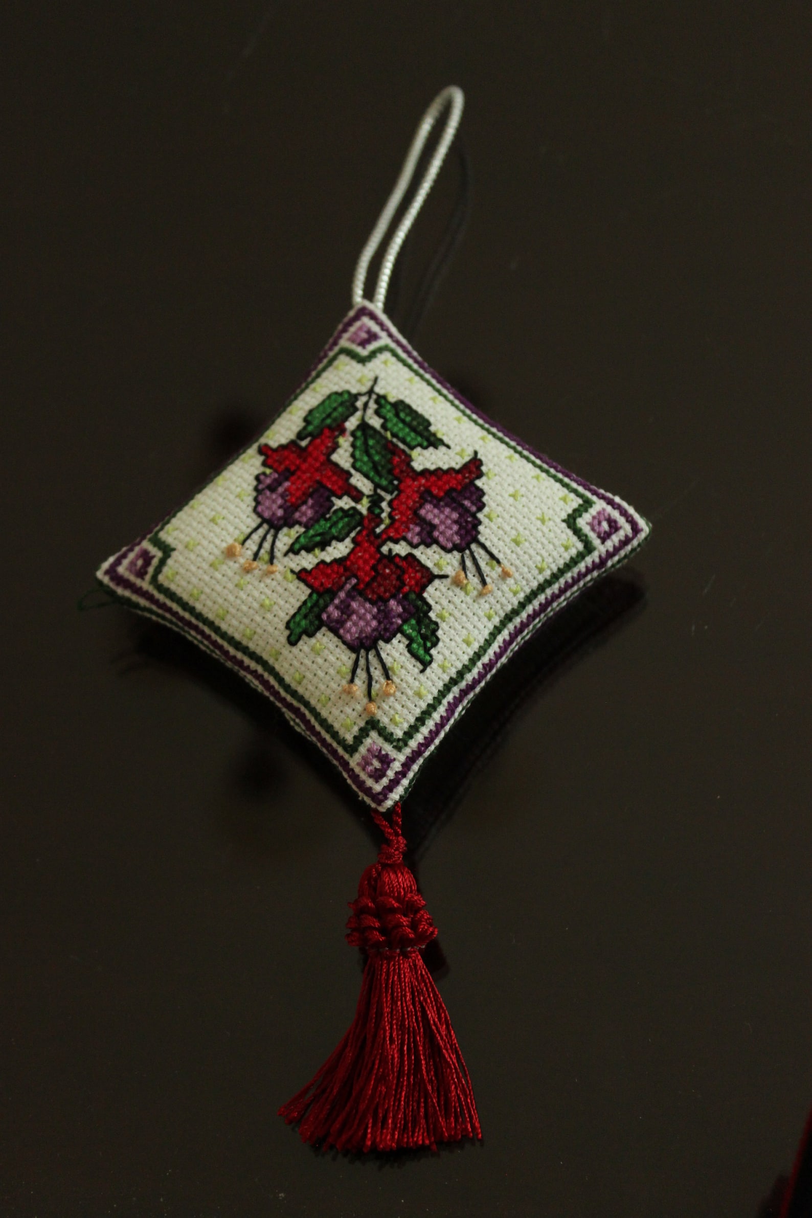 Handmade Cross Stitch Pin Cushion Unique Gift Sewing Etsy