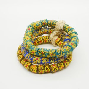 SENA African tribal tube Beads, Handmade from Recycled Glass: ideal for Jewellery, Arts and Craft