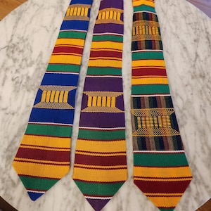 KOBLAVI GOLDEN STOOL Africa Handmade Mens Kente-Tie