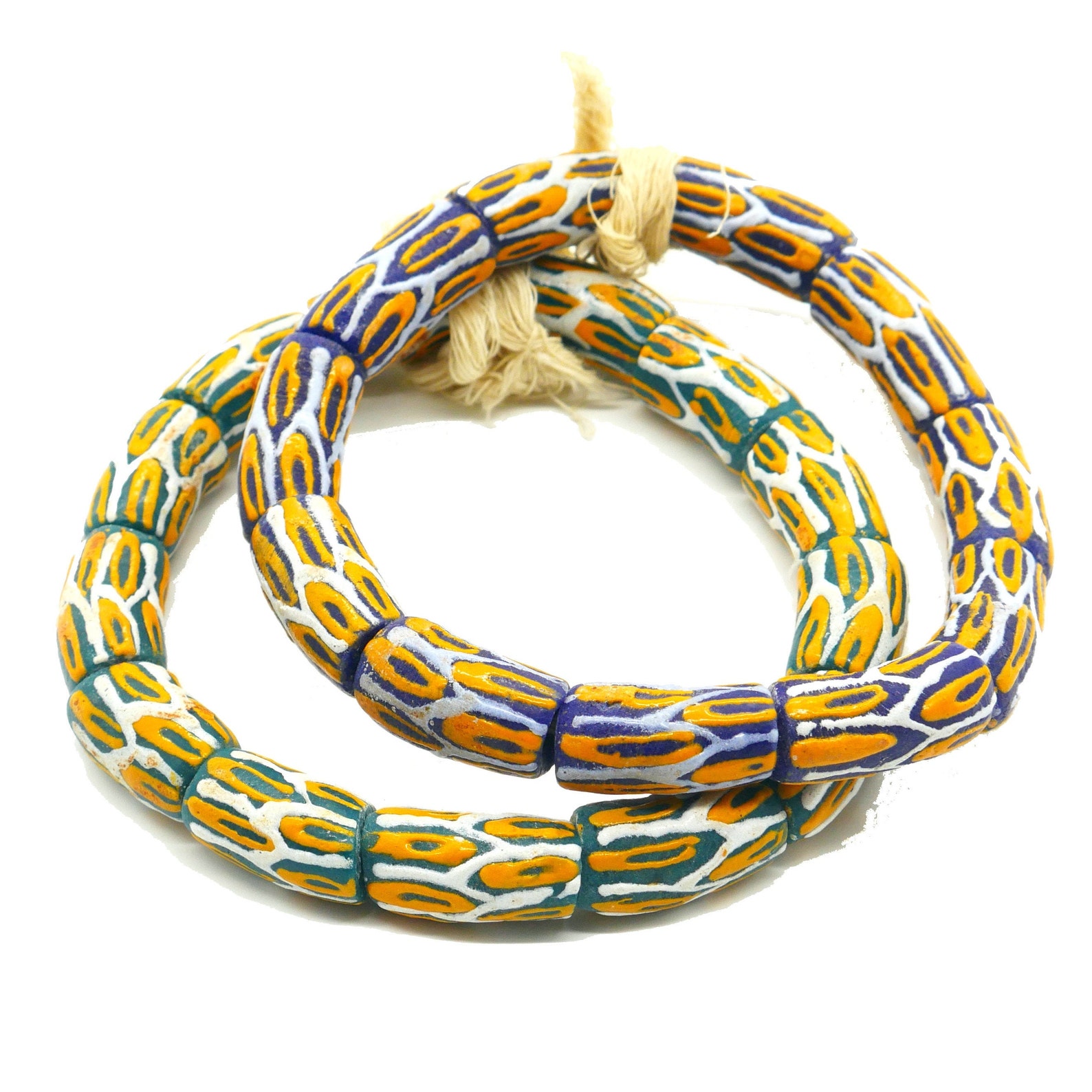 LEBENE African Tube Beads Handmade From Recycled Glass Ideal Etsy UK