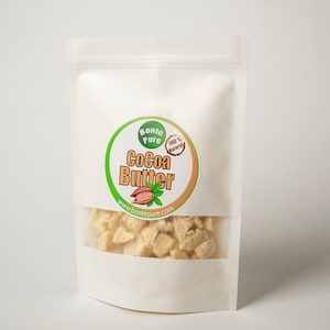 Raw Cocoa Butter 500g - Pure, Natural, Unrefined, Vegan, No GMO - Ideal for DIY Beauty Recipes