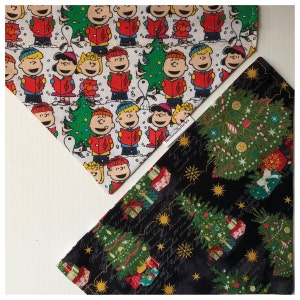 Christmas Carols With Snoopy Reversible Over the Collar Dog Bandana