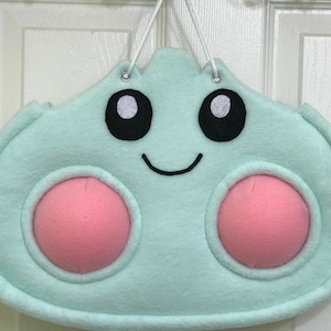 Lindo alien dumpling bolsa de sujetador: bolso de lencería de peso ligero cubierto de tela de menta suave es ideal para viajar