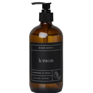 Natuurlijke handzeep met citroengeur - Handgemaakte biologische handzeep - Hydraterende handzeep - Veganistisch en niet-giftig - 16 Fl Oz River Birch