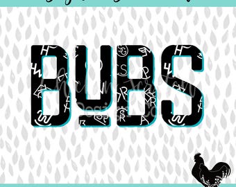Bubs Cattle Brand Sublimation Design PNG JPEG Western Punchy Digital Download Brother Little Bro