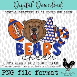 Custom Mascot Cheer School Spirit Sublimation DTF PNG Cheer Mascot Cheerleading Design School Spirit Funky Retro Cheer PNG