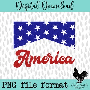 America Stars Marlboro Inspired USA Sublimation PNG July 4th Design Distressed USA Patriotic Red White Blue Fourth of July Sublimation
