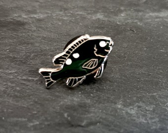 Opaleye - Rudderfish sea chub pilot fish Girella nigricans lapel pin silver
