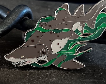 Sand Tiger - Shark ocean seaweed gray nurse lapel pin ocean nature