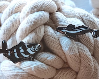 Pilot Fish & Remora Mini Pins - Fish fishing ocean filler lapel pin