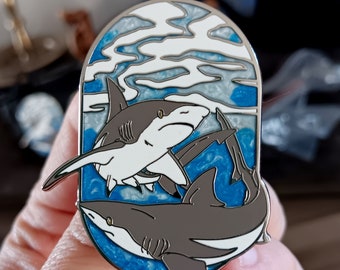 Bronze Whaler - Pin shark gift ocean water sea life fish reef scuba snorkel