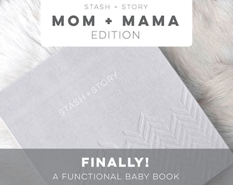 Libro dei ricordi e cofanetto portagioie per neonati: edizione mamma + mamma, dalla gravidanza ai 10 anni