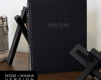 2 MOMS Baby Book: moderno libro ricordo fotografico in lino, dalla gravidanza ai 5 anni