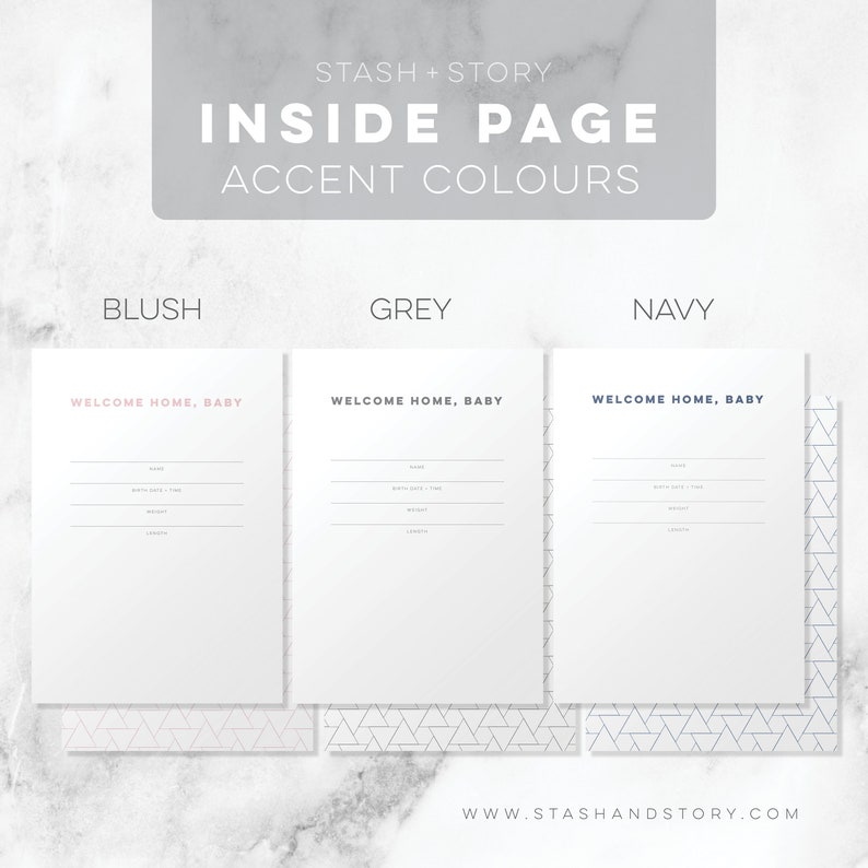 STASH STORY baby book box. Baby Memory Book. Modern Baby Etsy