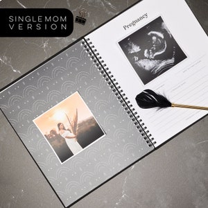 Alleenstaande moeder, uniseks modern babyboek: fotoherinnering + zwangerschapsdagboek voor de leeftijd van 5 jaar. Benodigdheden voor pasgeborenen, douchecadeau, babykamerdecoratie