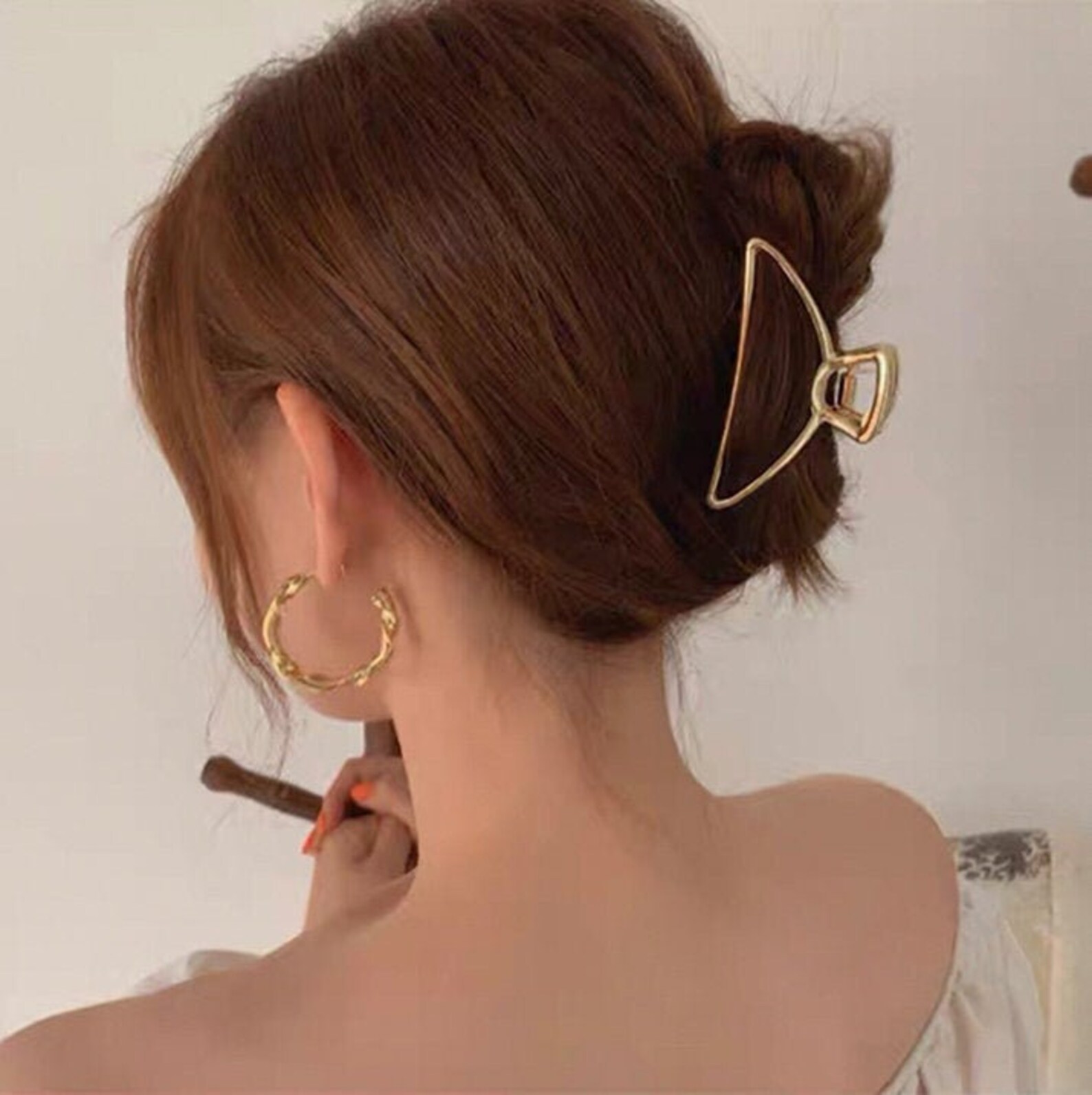 Hair Claw Korean Japanese Art Hair Claw Clip Gold Hairpin Etsy
