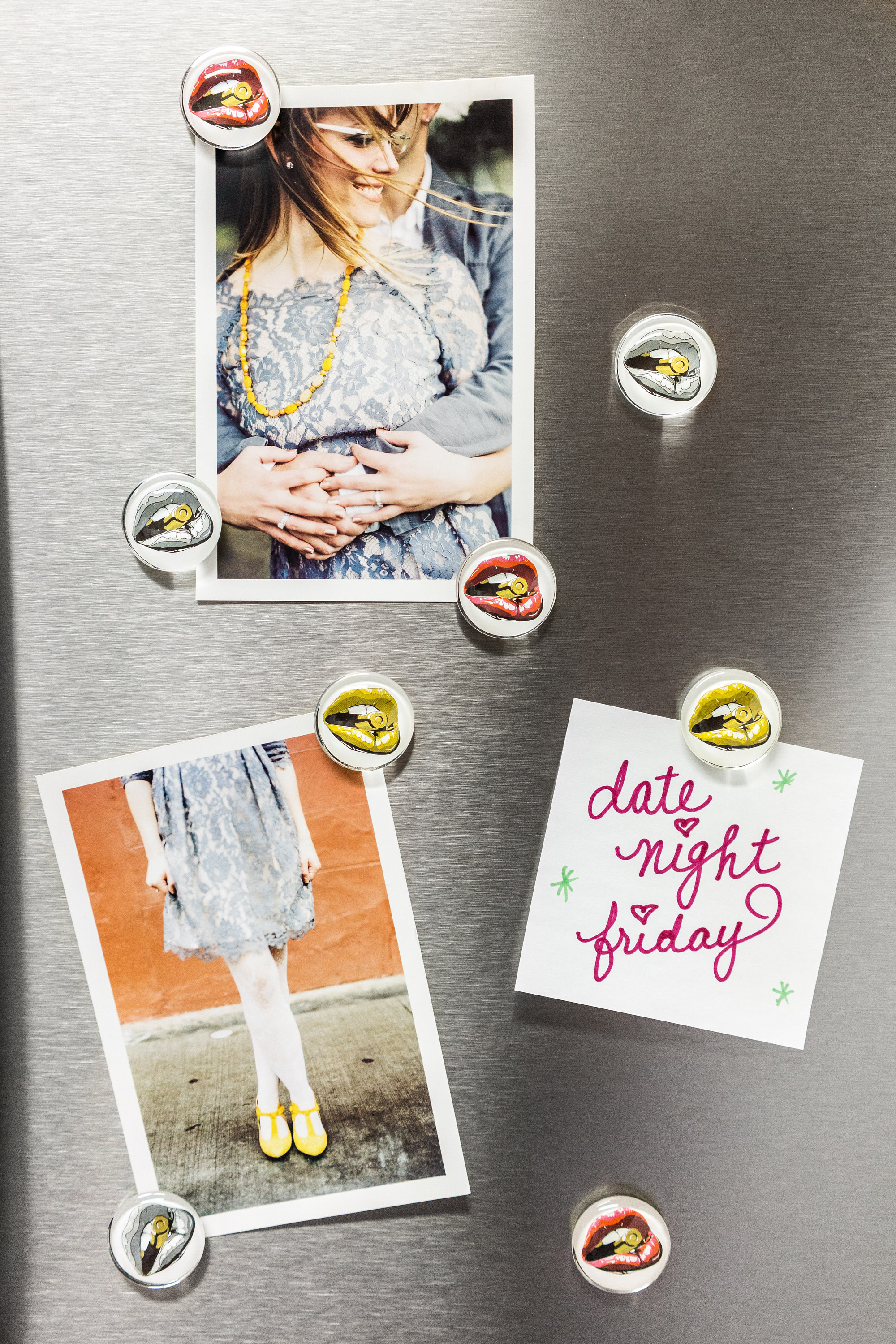 12 Pack Bullet Lips Fridge Round Glass Refrigerator Etsy