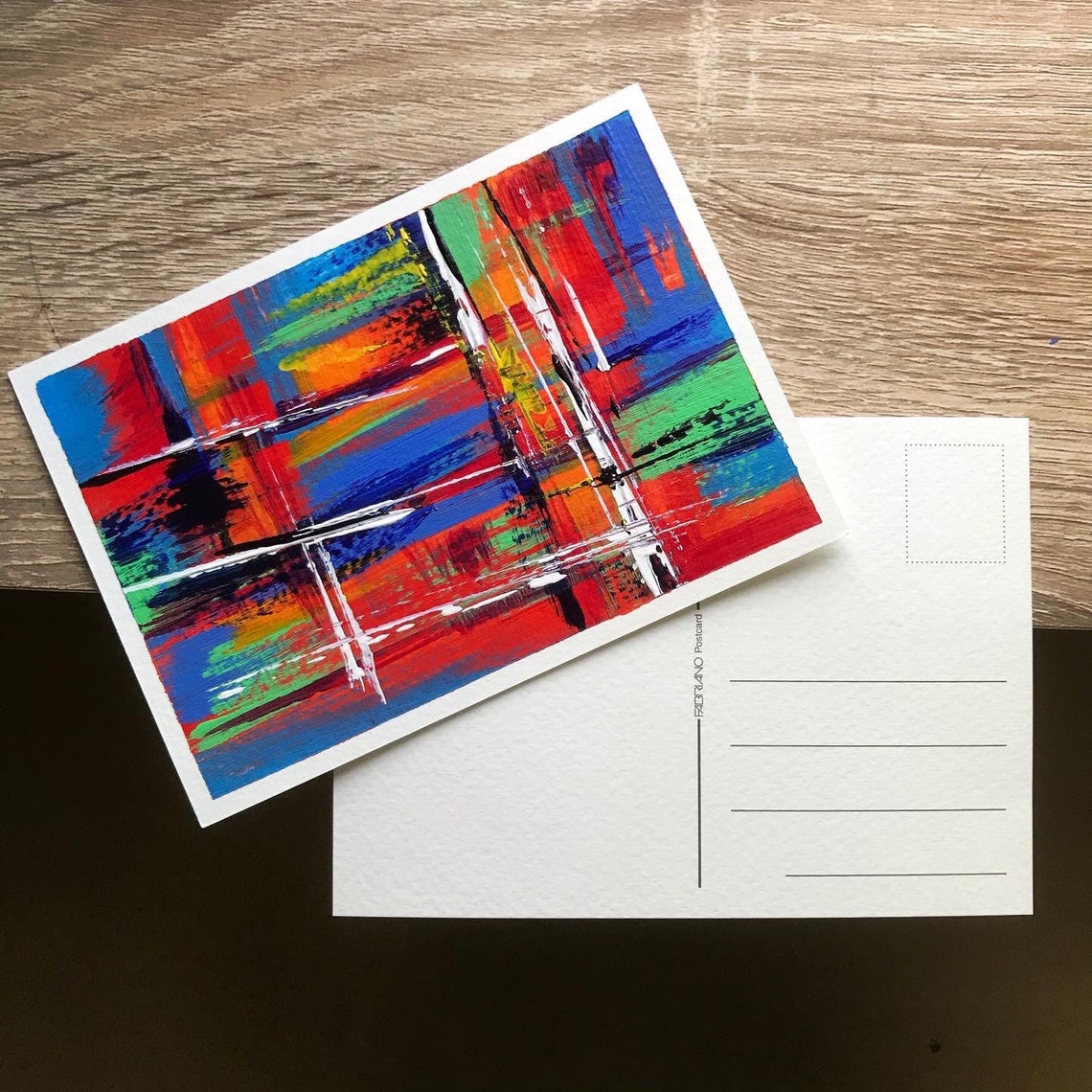 Hand Painted Postcard / Acrylic Painting / Mini Painting / Etsy