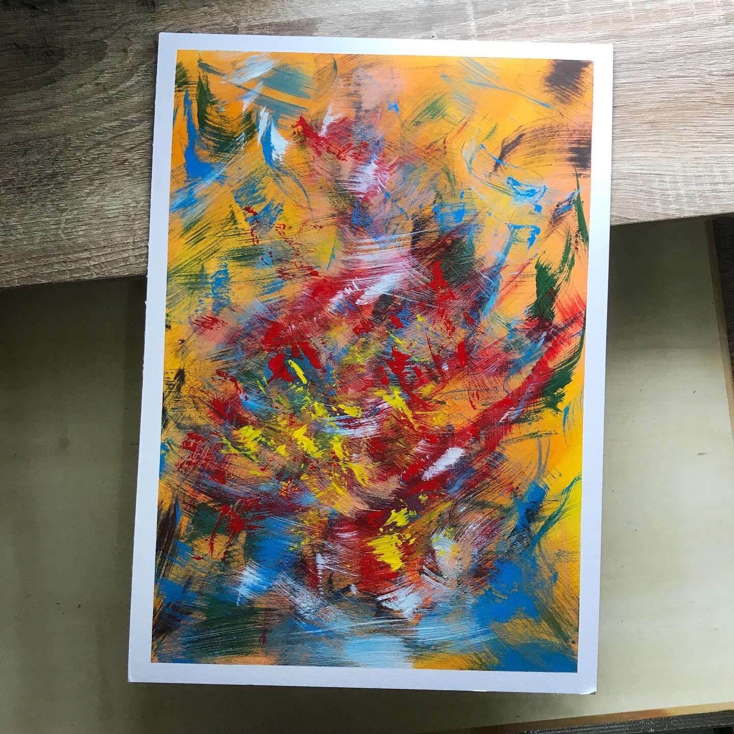 Original Acrylic Painting on Artboart / Abstract Etsy