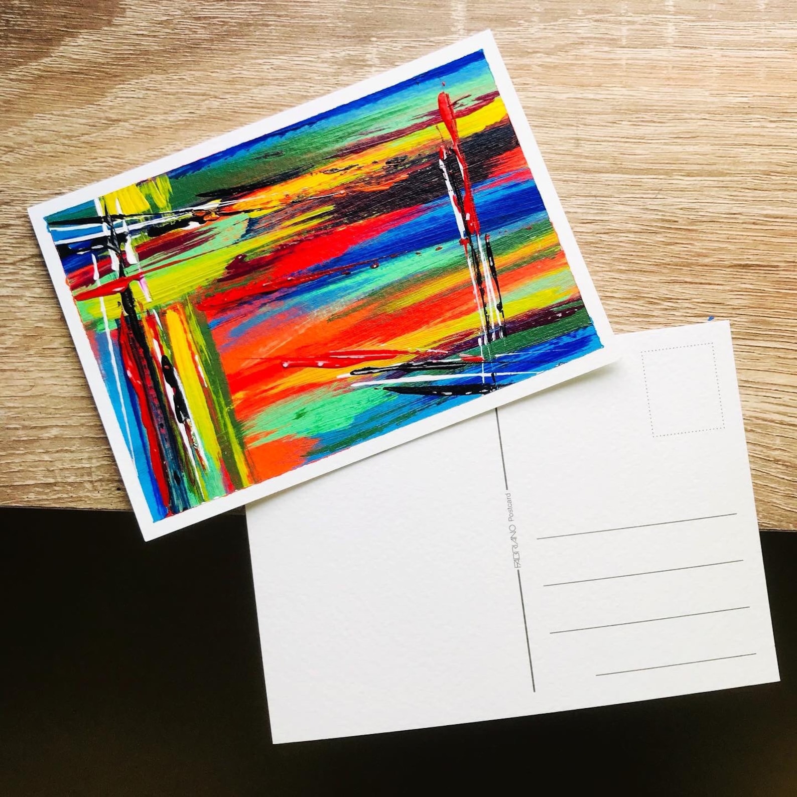 Hand Painted Postcard / Acrylic Painting / Mini Painting / Etsy