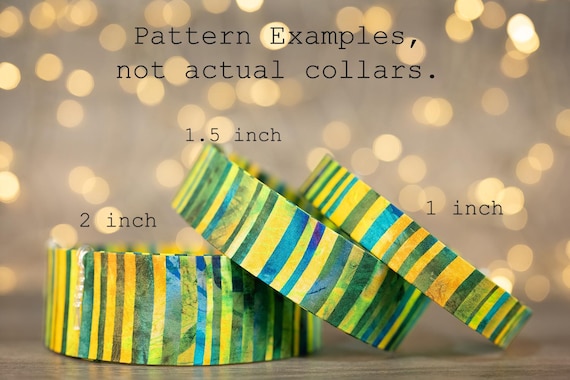 Blue, Green, and Yellow Stripes (matching Bow-ties and Leashes available)