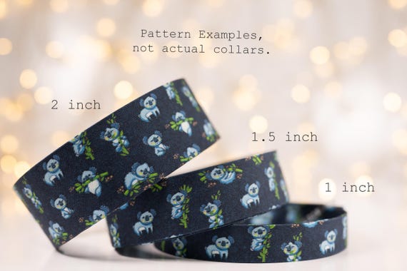 Koala Bears and Eucalyptus on Navy Blue -  Collars and Leashes