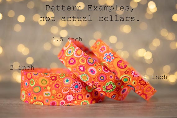 Colorful Ameobas on Orange  (matching Bow-ties and Leashes available)