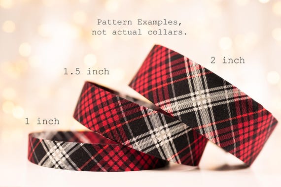 Warm Holiday Plaid!  - 2" Wide Collar
