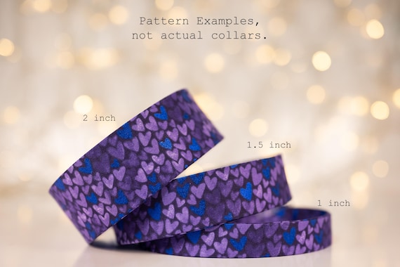 Purple Hearts at Midnight (matching Bow-ties and Leashes available)