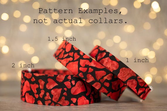 Red Batik Hearts  (matching Bow-ties and Leashes available)