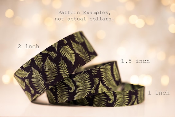 Green Ferns on Black (matching Bow-ties and Leashes available)