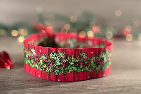 Garland against a Red Plank Wall (matching Bow-ties and Leashes available)
