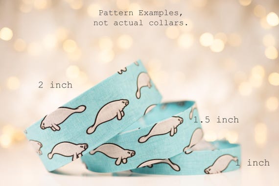 Manatees on Light Blue (matching Bow-ties and Leashes available)