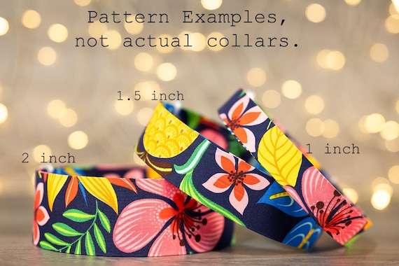 Fun Hibiscus on Navy(matching Bow-ties and Leashes available)