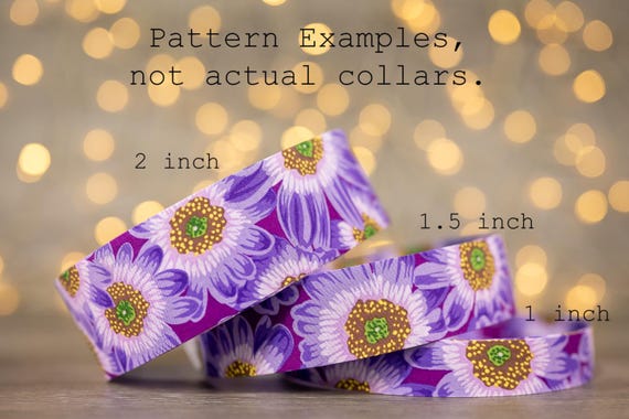 Purple Flowers on Violet (matching Bow-ties and Leashes available)