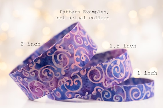 Batik: Lilac Scrolls - Collars and Leashes
