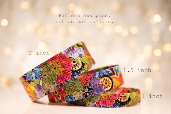 Colorful Gold Trimmed Flowers (matching Bow-ties and Leashes available)