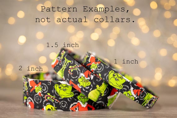 Grumpy Green Christmas on Black with Spirals (matching Bow-ties and Leashes available)