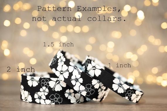 Hawaiian Hibiscus on Black (matching Bow-ties and Leashes available)