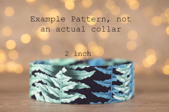 Blue Ferns on Black (matching Bow-ties and Leashes available)