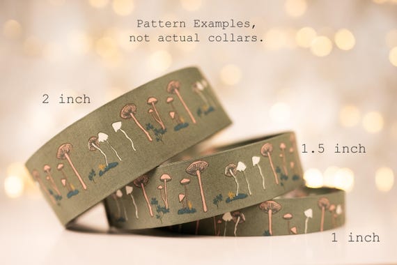 Mushrooms in a Line (matching Bow-ties and Leashes available)