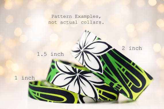 White Plumeria on Green and Black Tribal Pattern (matching Bow-ties available)