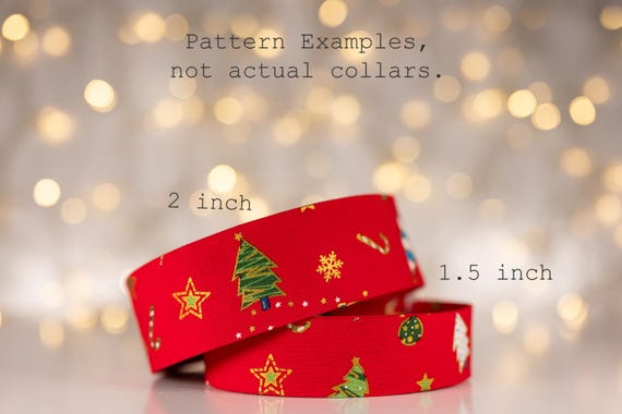 Christmas Trees and Candy Canes on Red  (matching Bow-ties and Leashes available)