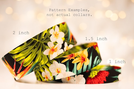 Tropical Foliage on Black (matching Bow-ties and Leashes available)