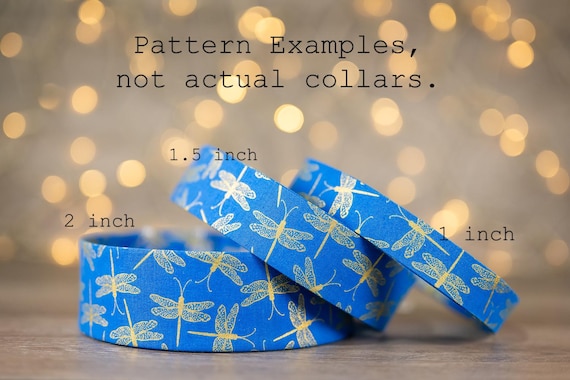 Gold Butterflies on Blue (matching Bow-ties and Leashes available)