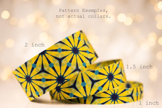 Kaleidescope in Yellow and Blue (matching Bow-ties and Leashes available)