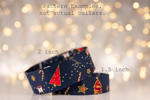 Christmas Trees and Candy Canes on Navy (matching Bow-ties and Leashes available)