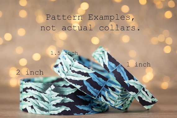 Blue Ferns on Black (matching Bow-ties and Leashes available)