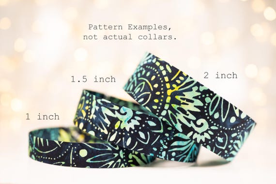 Blue and Yellow Batik Flowers (matching Bow-ties and Leashes available)