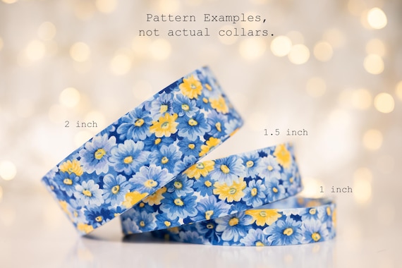 Blue and Yellow Floral Fantasy (matching Bow-ties and Leashes available)